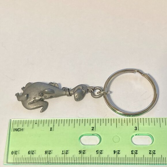Vintage Flintstones Dino Dinosaur Keychain Keyring Looney Tunes Warner Bros. - Picture 8 of 9